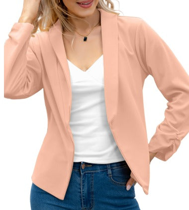 Women's Open Front Casual Blazer - Fashinoza