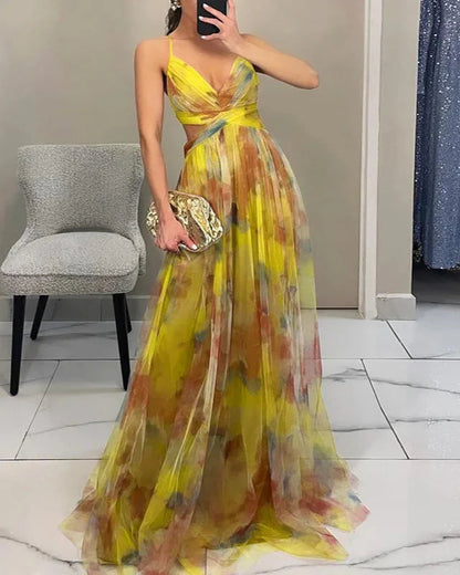 Image of Mae | Women's Spaghetti Strap Maxi Dress