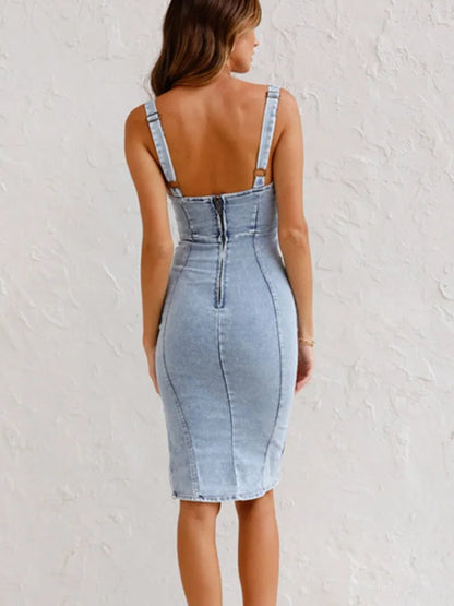 Stylish Denim Bodycon Dress