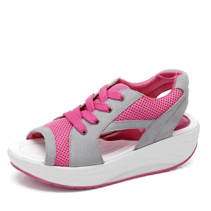 Orthopedic Women's Platform Sandals Mesh Open Toe Chunky Casual Sports Shoes