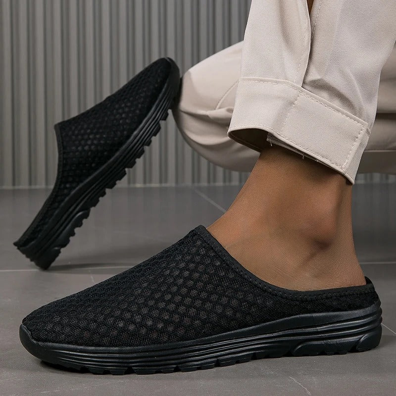 Orthopedic Slip-On Sneakers for Women Breathable Mesh Walking Shoes with Arch Support