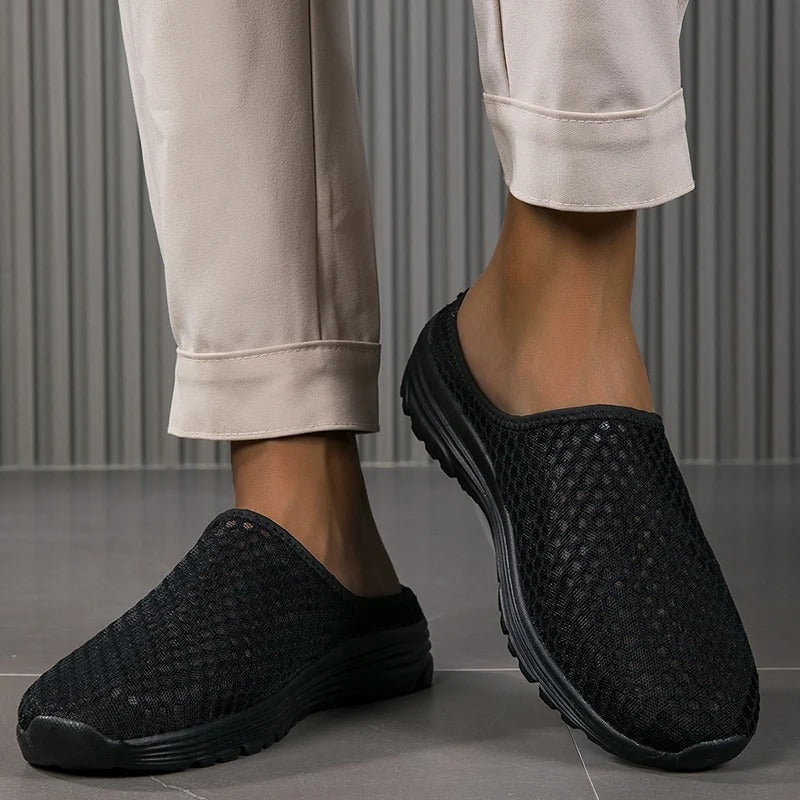 Orthopedic Slip-On Sneakers for Women Breathable Mesh Walking Shoes with Arch Support