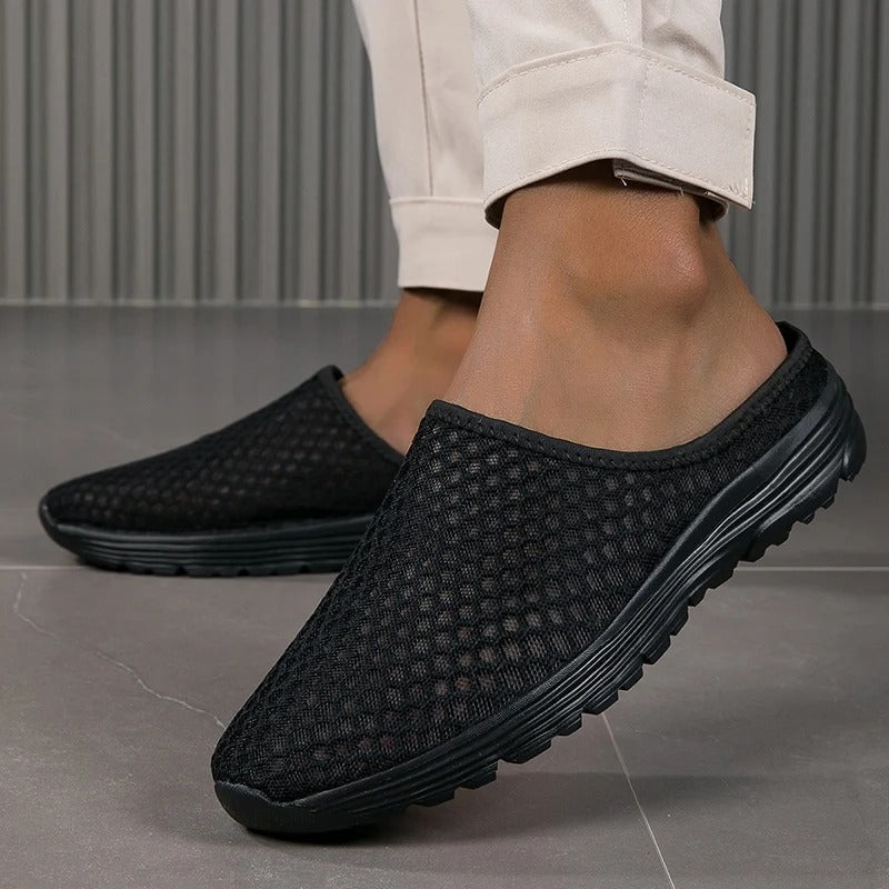 Orthopedic Slip-On Sneakers for Women Breathable Mesh Walking Shoes with Arch Support
