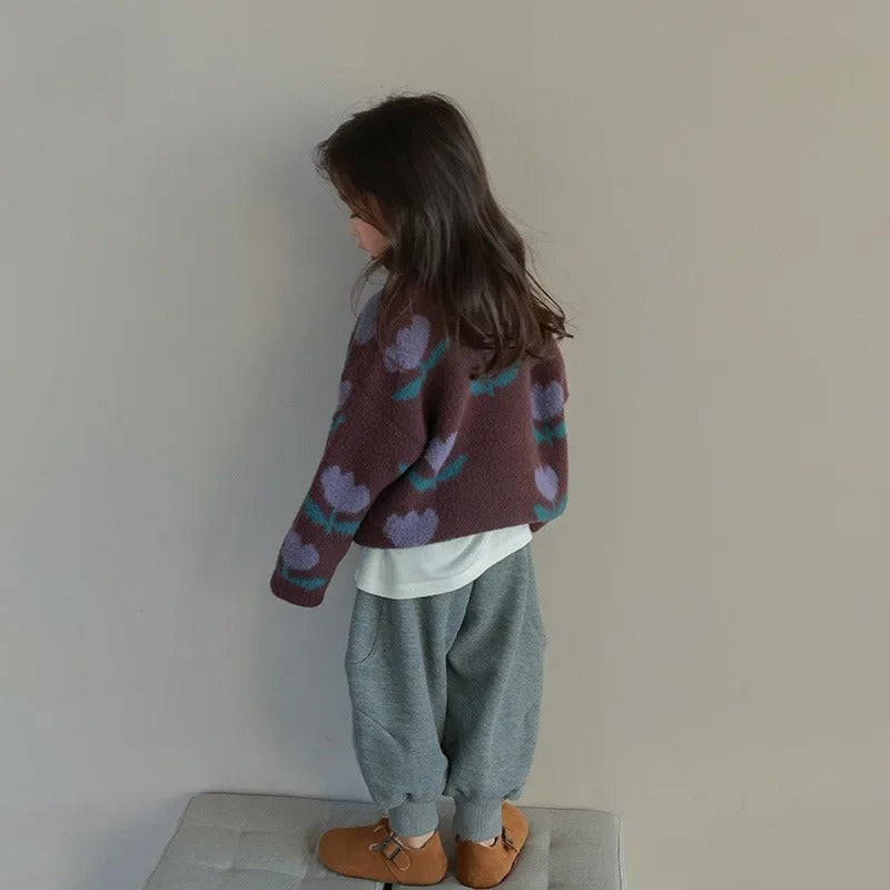 Girls Floral Sweater