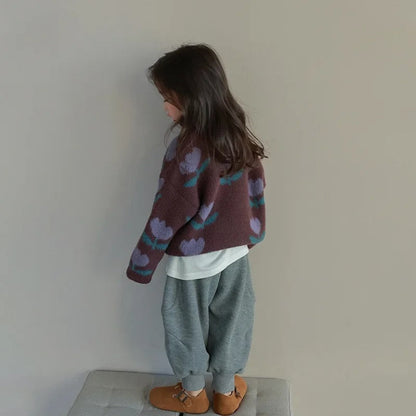 Girls Floral Sweater