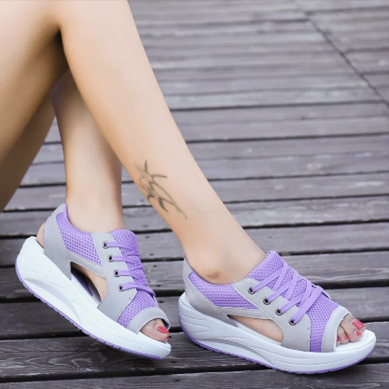 Orthopedic Women's Platform Sandals Mesh Open Toe Chunky Casual Sports Shoes