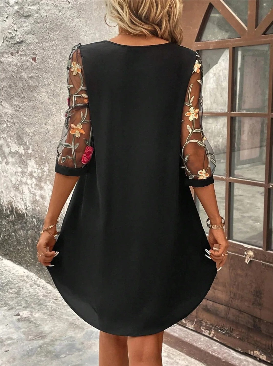 Clara | Women’s Embroidered Sleeve Dress