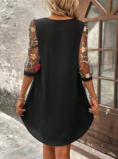Clara | Women’s Embroidered Sleeve Dress