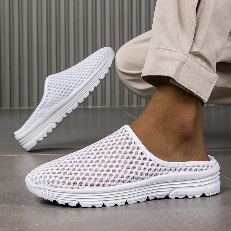 Orthopedic Slip-On Sneakers for Women Breathable Mesh Walking Shoes with Arch Support