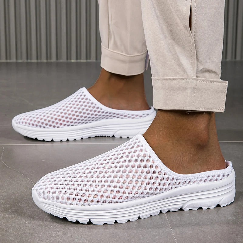 Orthopedic Slip-On Sneakers for Women Breathable Mesh Walking Shoes with Arch Support