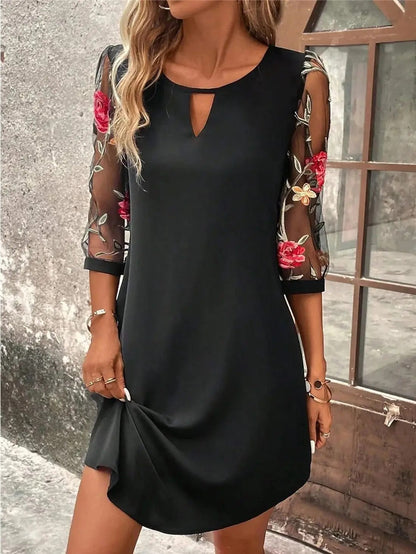 Clara | Women’s Embroidered Sleeve Dress