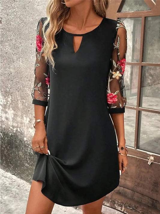 Clara | Women’s Embroidered Sleeve Dress