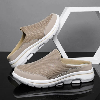 Men's Slip On Mules Closed Toe Black