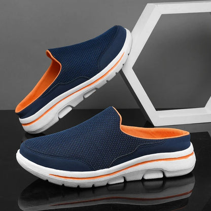 Men's Slip On Mules Closed Toe Black
