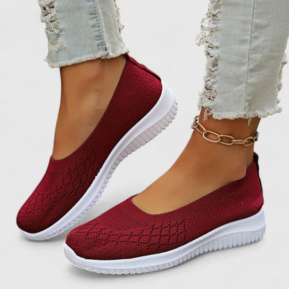 Brianna | Womens Lightweight Slip On Knit Flats