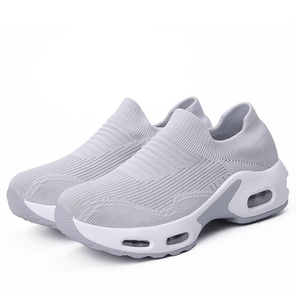 Women Slip On Mesh Running Shoes Breathable Lightweight Air Cushion Sports Sneakers