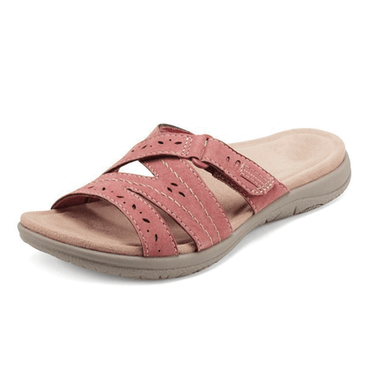 Women's Orthopedic Walking Sandals Hook and Loop Breathable Cotton Summer Shoes
