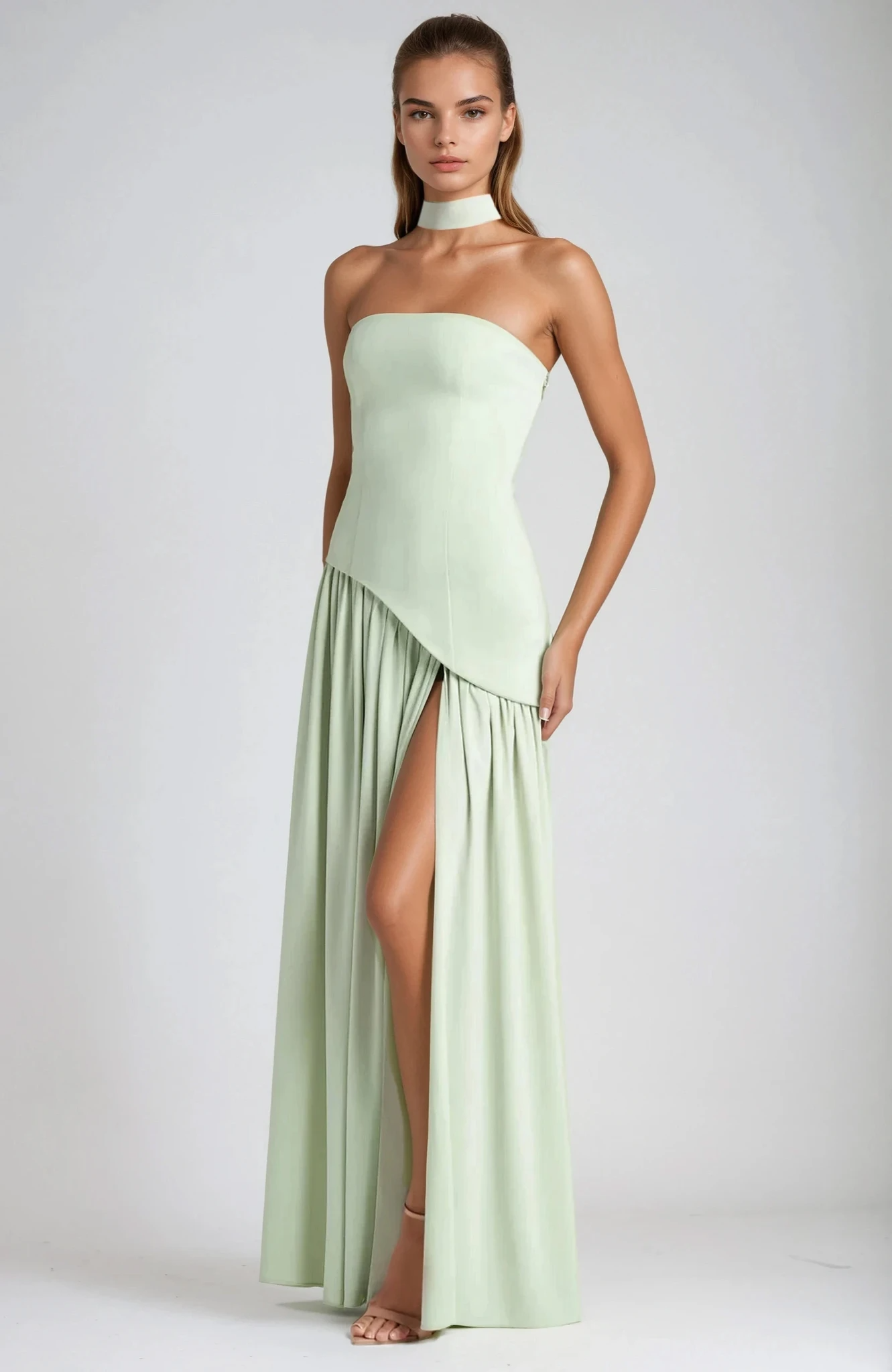 Elegant Strapless Evening Gown