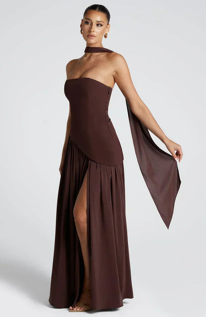 Elegant Strapless Evening Gown