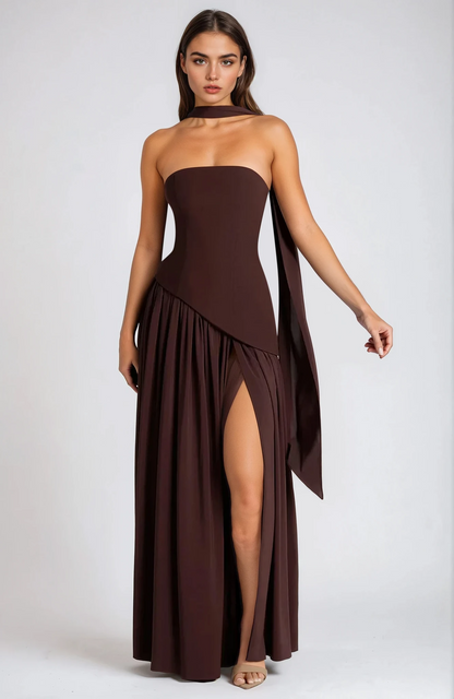 Elegant Strapless Evening Gown
