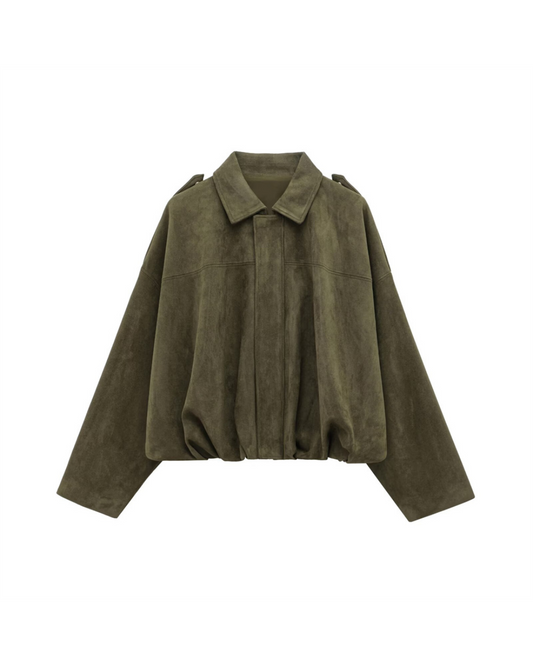 Women's Oversized Cropped Jacket - Vonnera