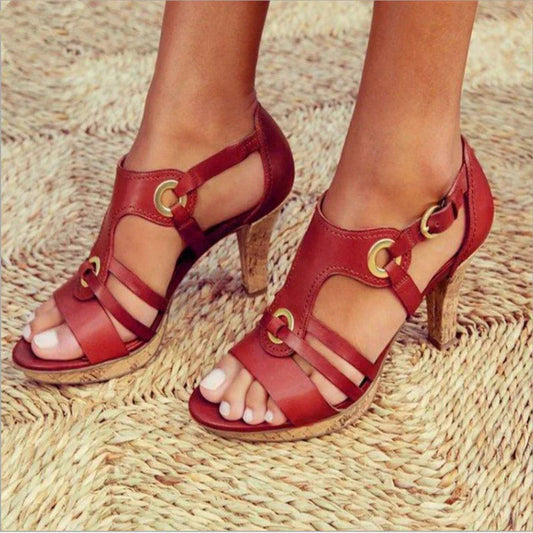 Women's Heeled Orthopedic Sandals - Fashinoza