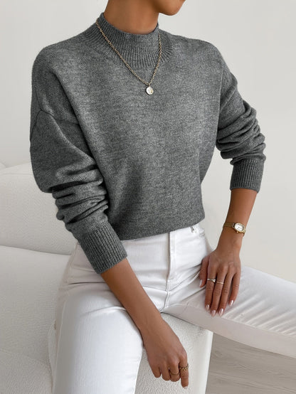 Charlotte | Women’s Spring Turtleneck Long Sleeve Sweater