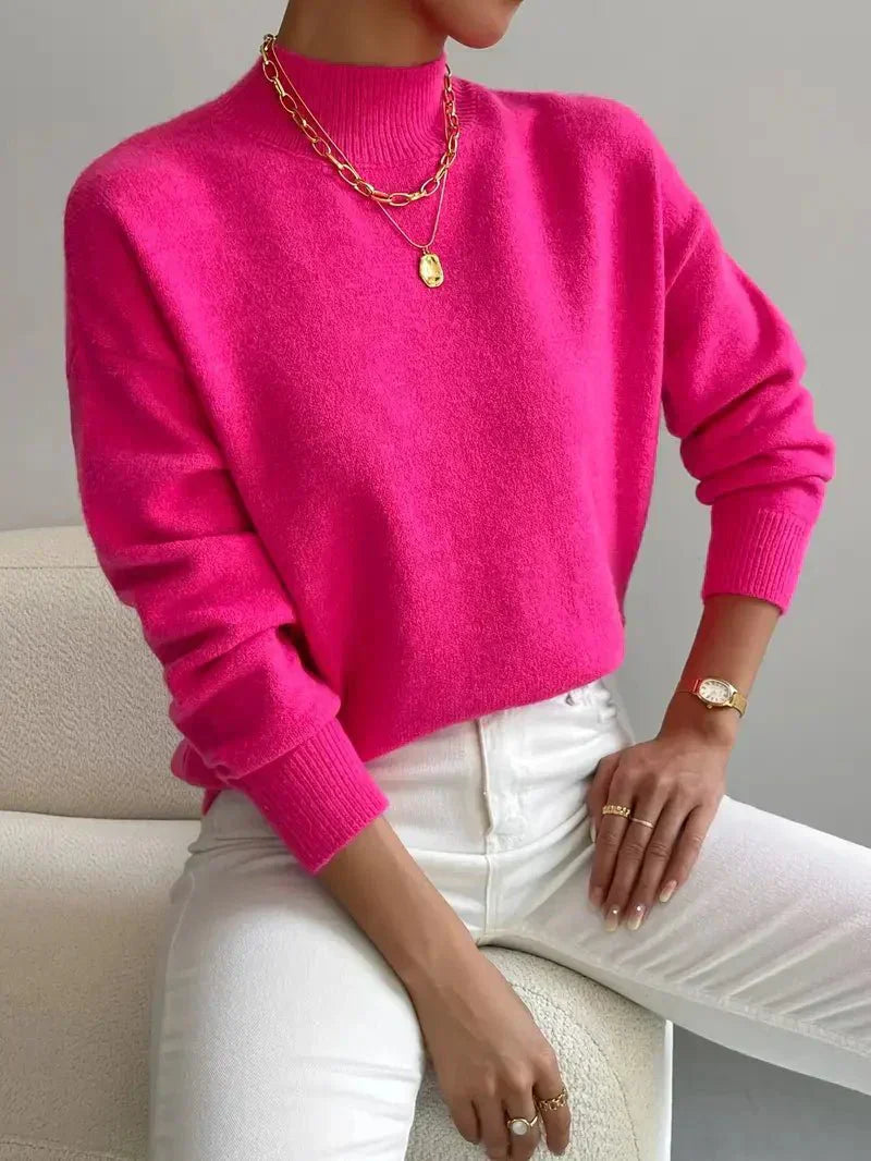 Women's Plain Long Sleeve Sweater