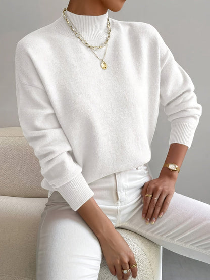 Women's Plain Long Sleeve Sweater