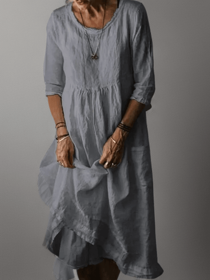Image of Marina | Women's Tiered A-Line Midi Dress