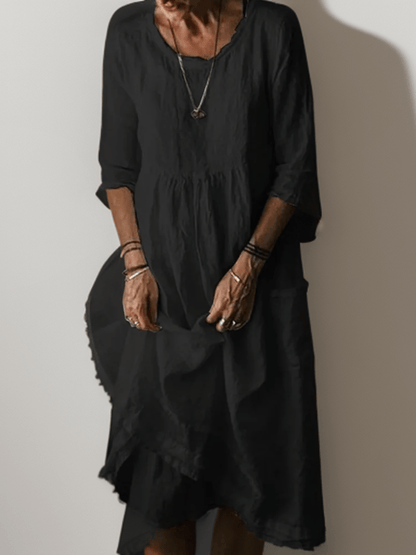 Image of Marina | Women's Tiered A-Line Midi Dress