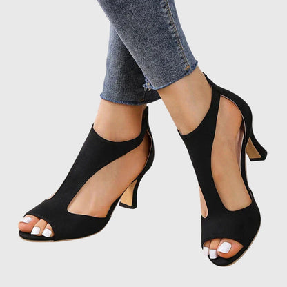 Women's T-Strap Peep Toe High Heels
