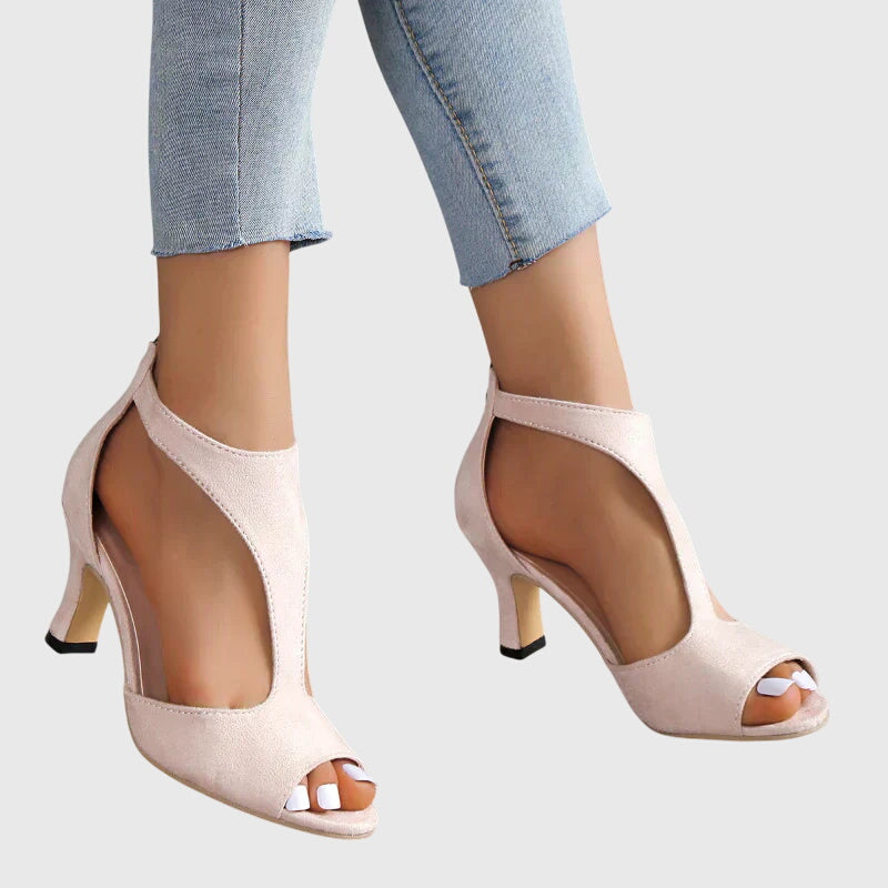 Women's T-Strap Peep Toe High Heels