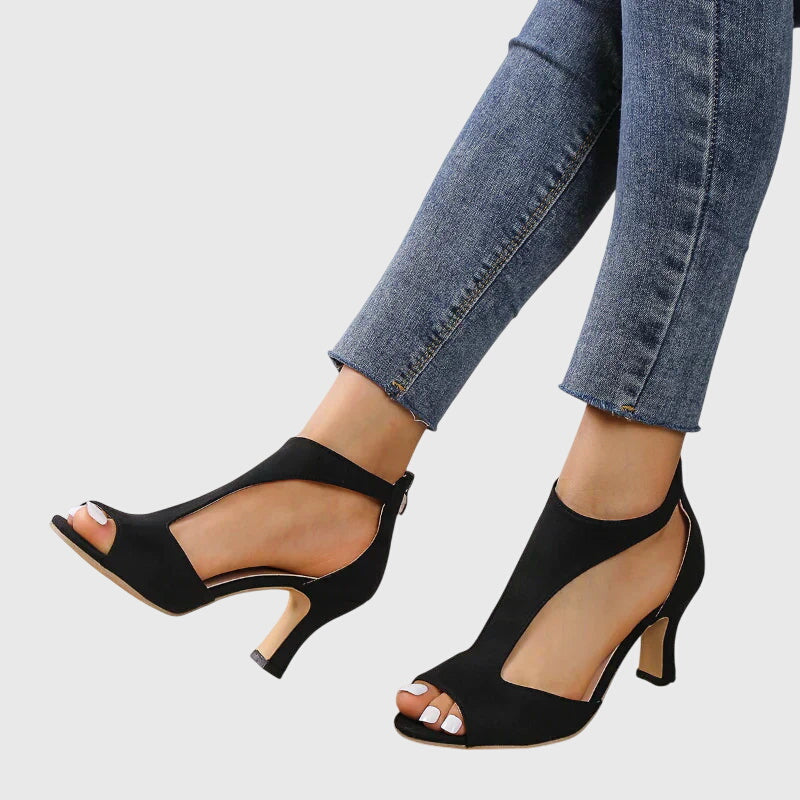 Women's T-Strap Peep Toe High Heels