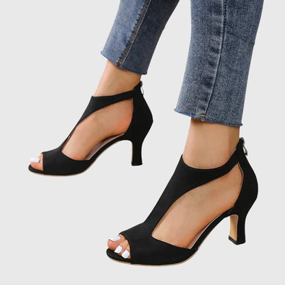 Women's T-Strap Peep Toe High Heels