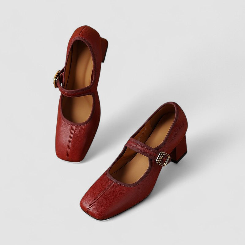 Women's Square Toe Block Heels