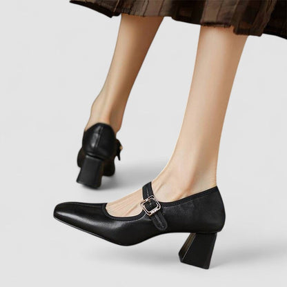Women's Square Toe Block Heels
