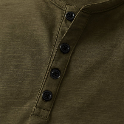 Men's Long Sleeve Cotton Polo Shirt