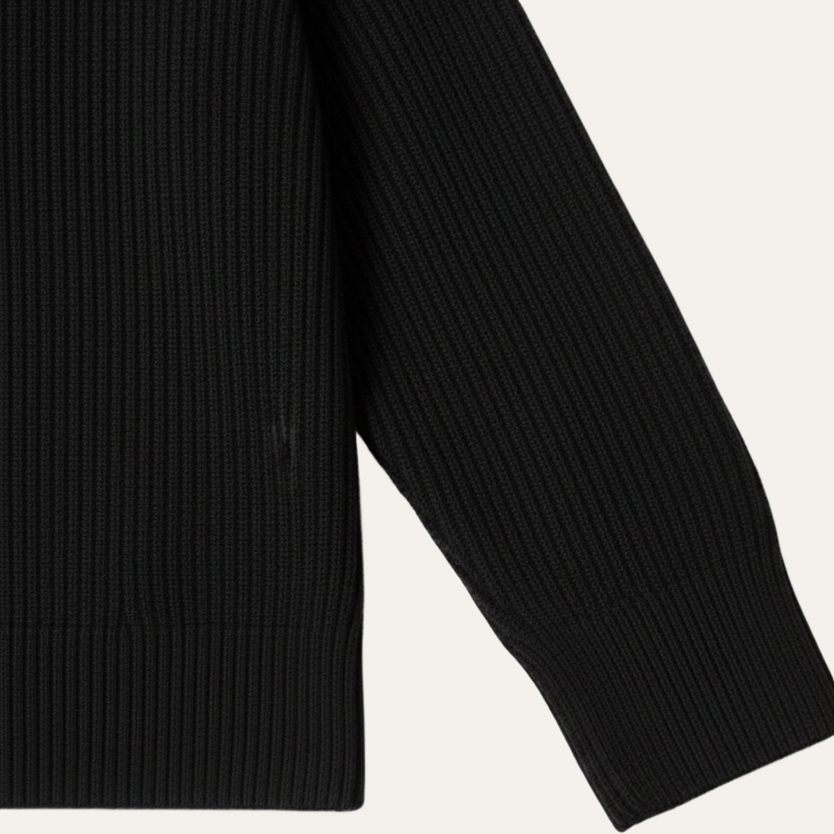 Men's Quarter Zip Ribbed Sweater Casual Knit