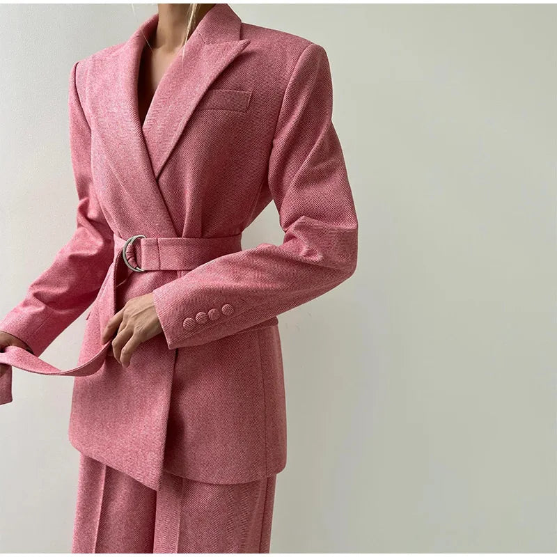 Image of Maureen | Women's Wide Leg Pant Suit Set