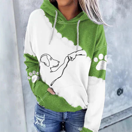 Women’s Dog Paw Print Graphic Hoodie