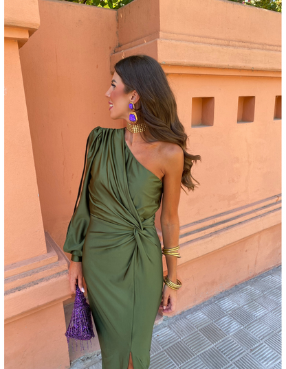 Image of Mckenzie | Women's One Shoulder Midi Dress