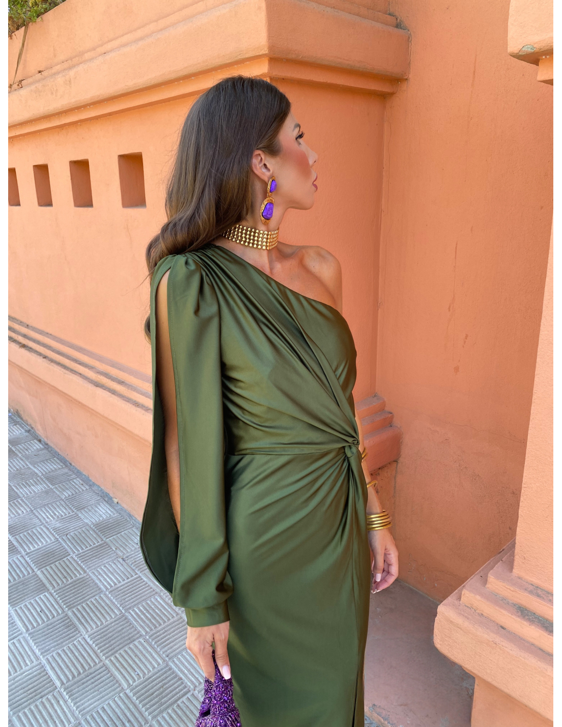 Image of Mckenzie | Women's One Shoulder Midi Dress
