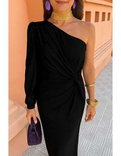 Image of Mckenzie | Women's One Shoulder Midi Dress