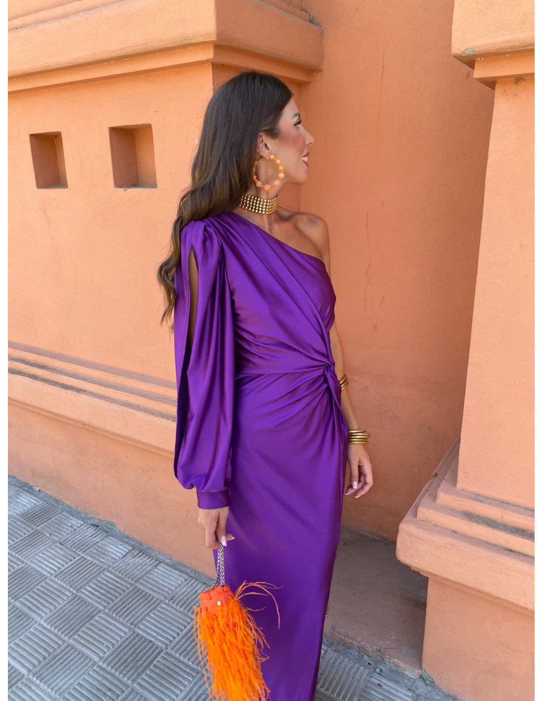 Image of Mckenzie | Women's One Shoulder Midi Dress