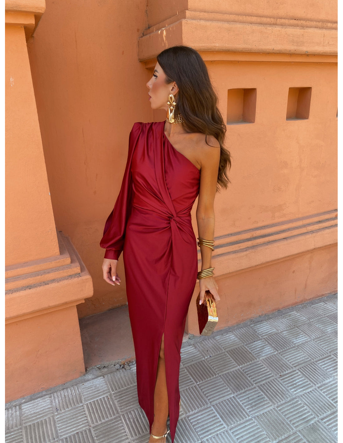 Image of Mckenzie | Women's One Shoulder Midi Dress