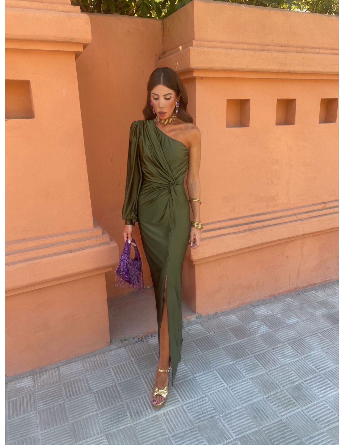 Image of Mckenzie | Women's One Shoulder Midi Dress