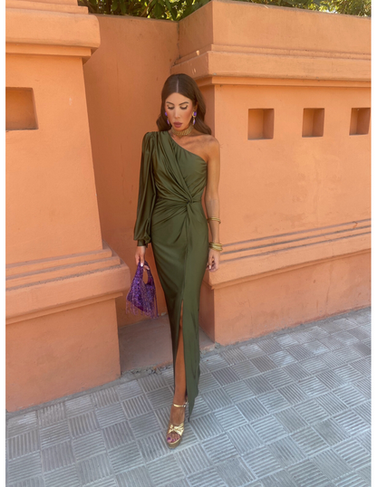 Image of Mckenzie | Women's One Shoulder Midi Dress