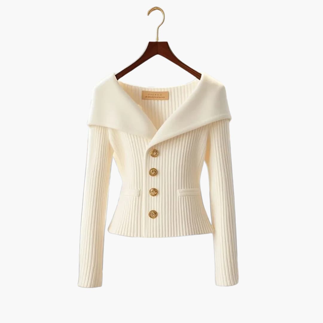 Women's Fitted Cardigan Button Front - Fashinoza