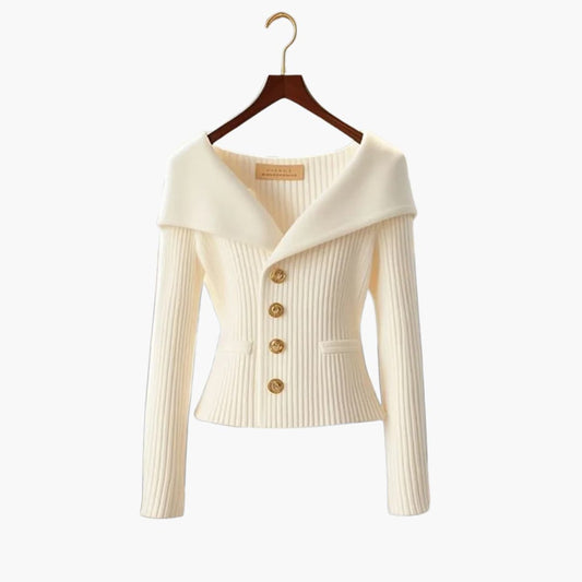 Women's Fitted Cardigan Button Front - Fashinoza